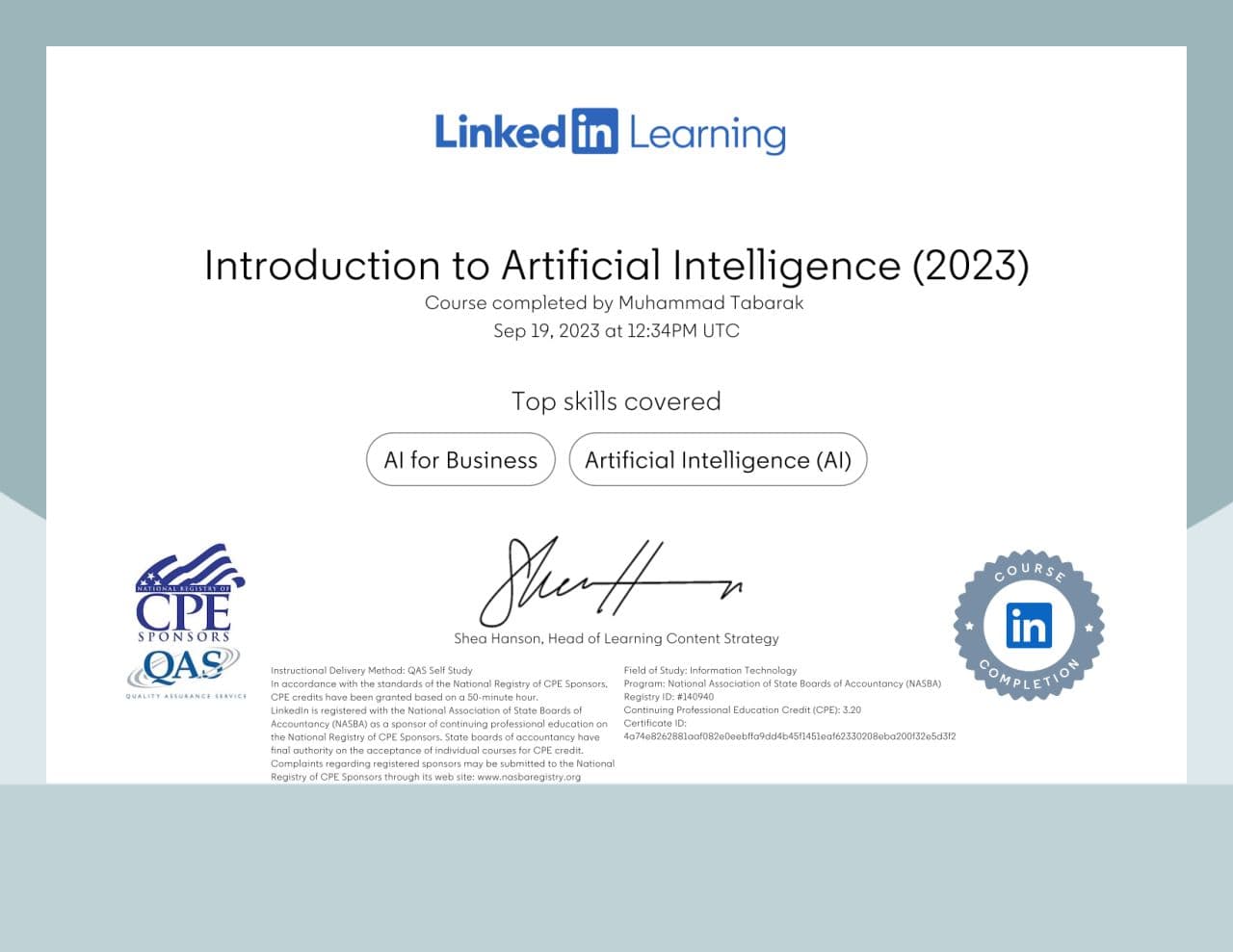 Introduction to Artificial Intelligence